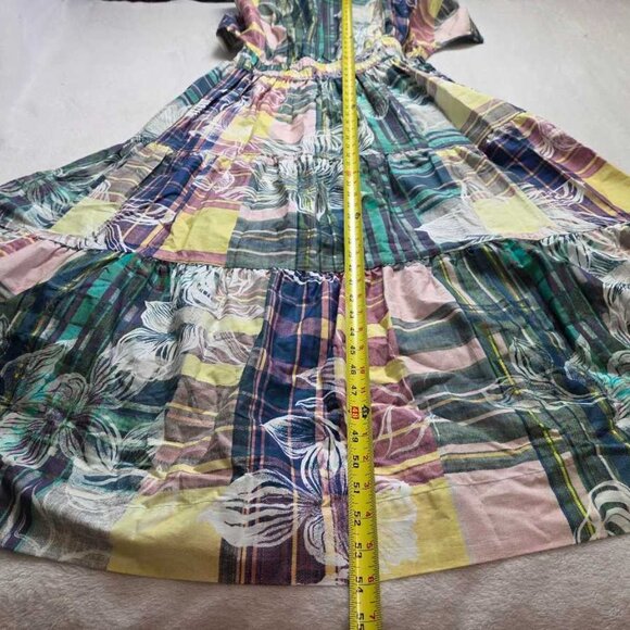 New L By Anthropologie The Somerset maxi shirt-dress in plaid floral - Picture 12 of 12